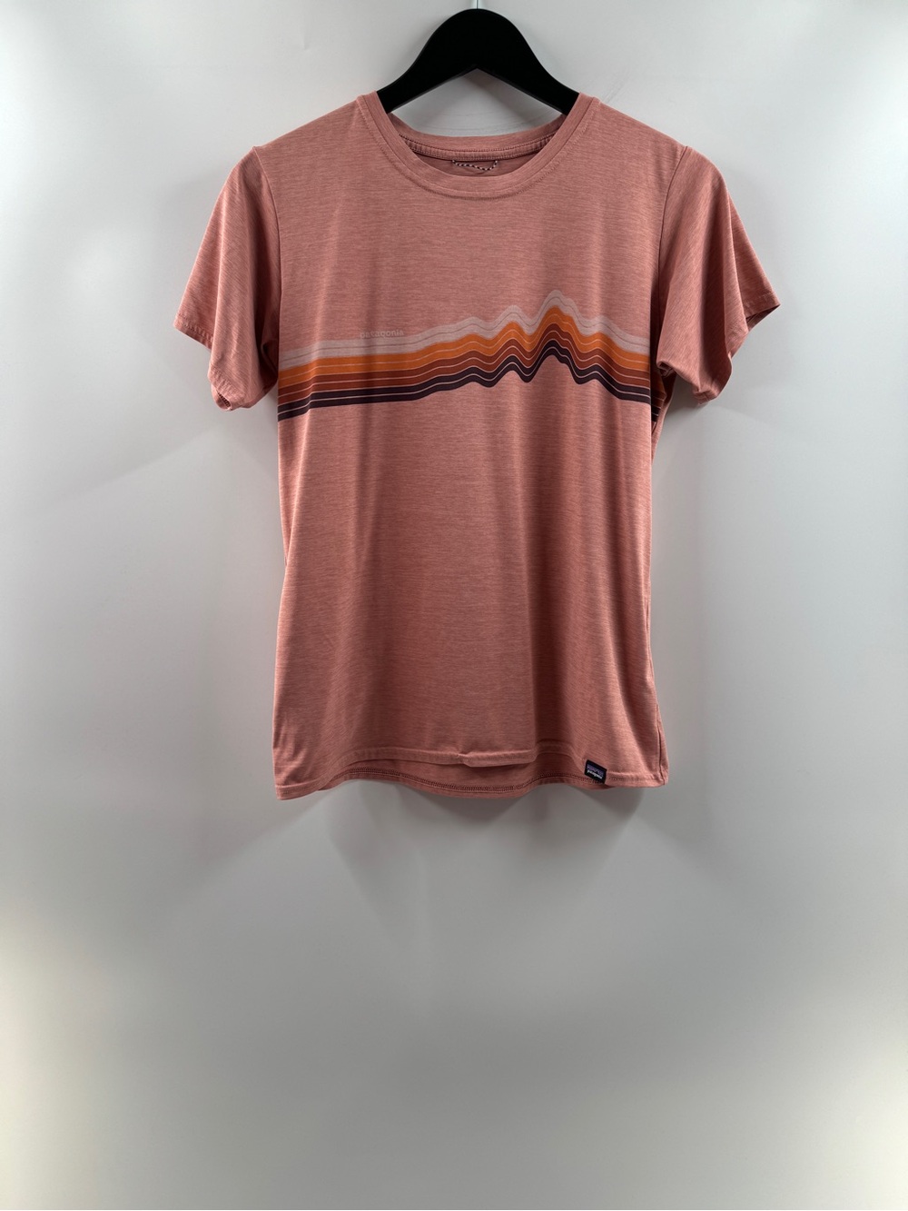 Patagonia Pink Retro Wave Graphic Performance T-Shirt – Women's Small